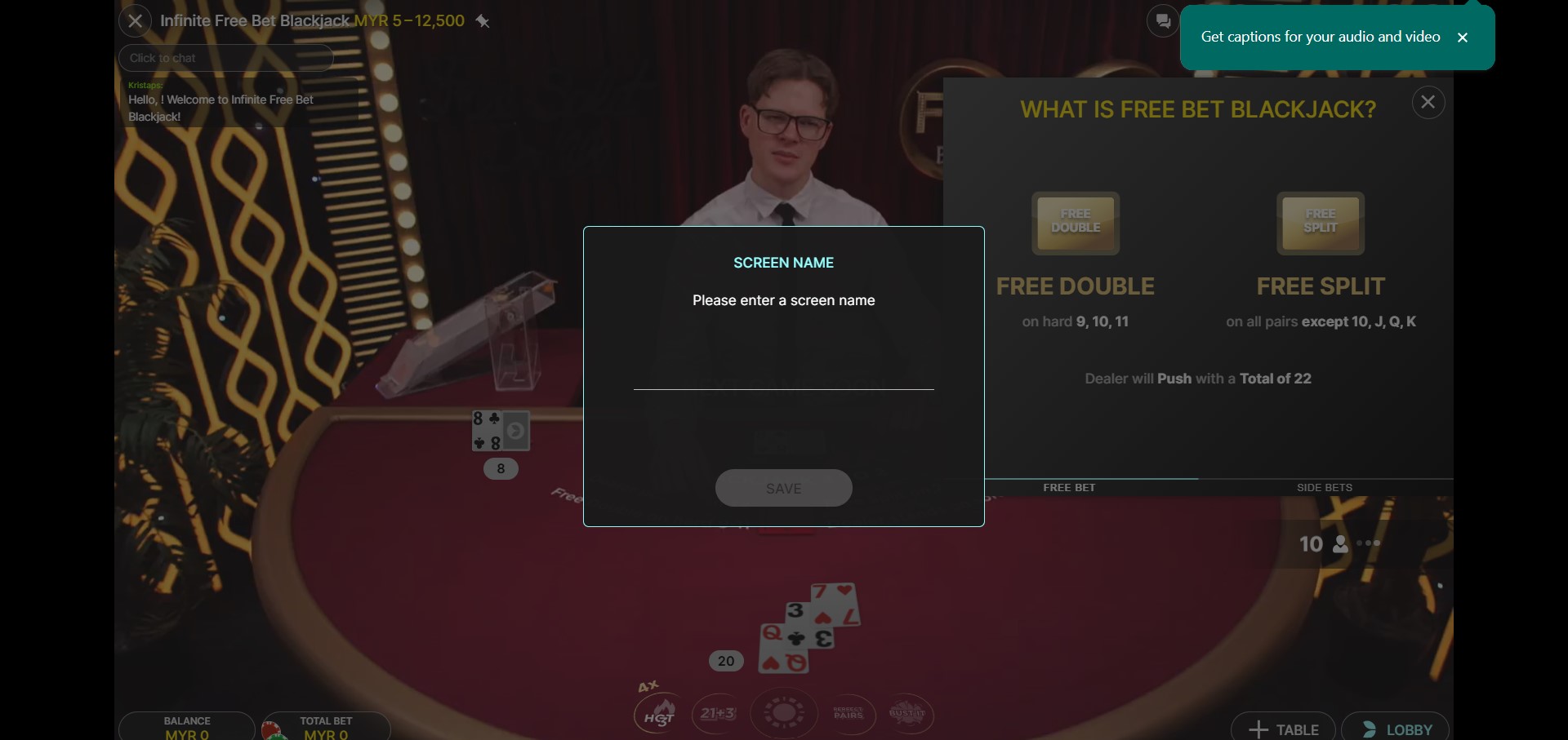 live blackjack