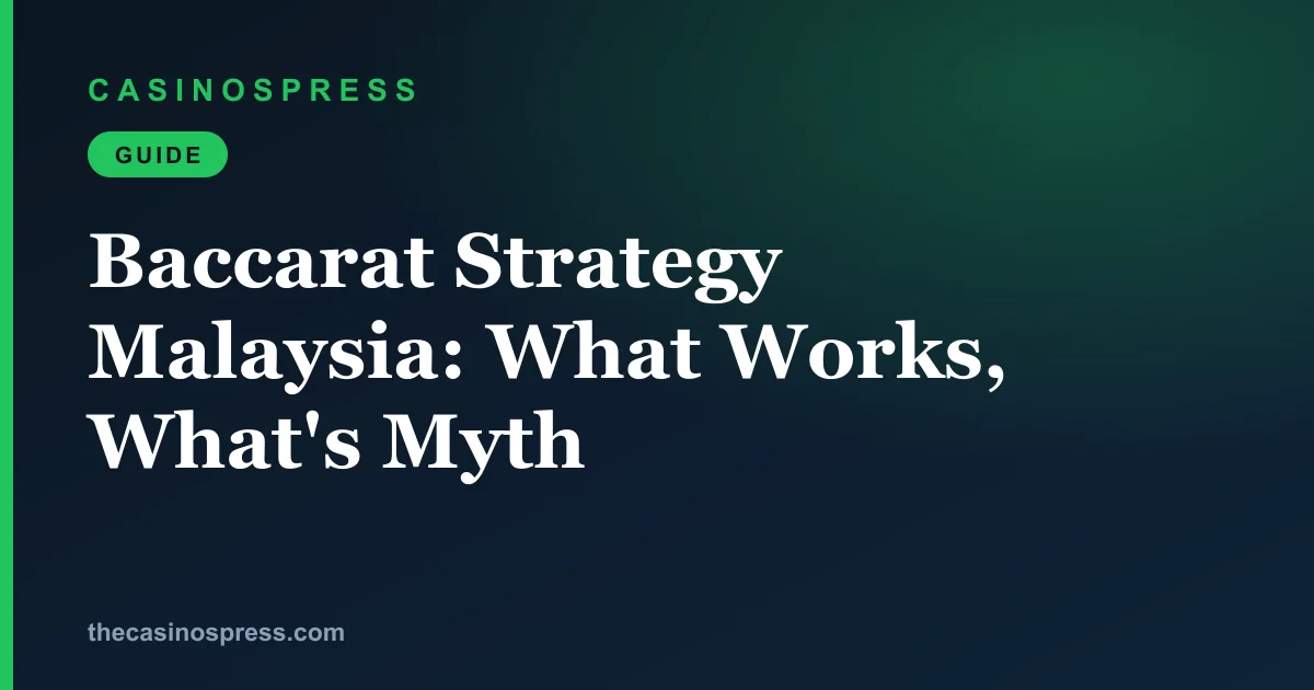 Baccarat strategy for Malaysian players: which systems survive the maths and which do not