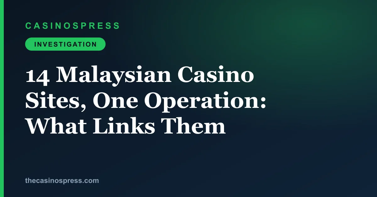 Fourteen Malaysia-facing casino websites sharing one Cloudflare Images account and one link-shortener funnel