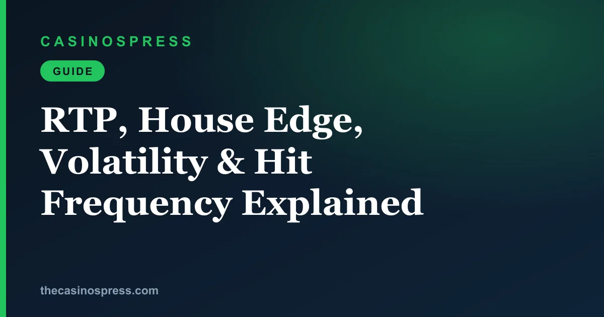 RTP, house edge, volatility and hit frequency explained for Malaysian casino players