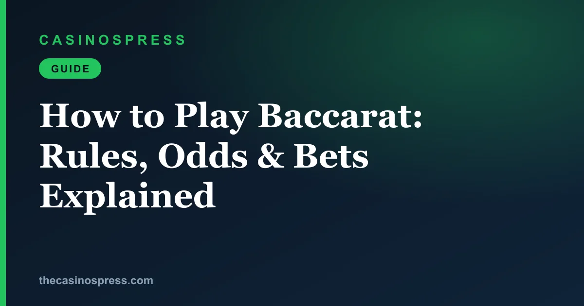 How to play baccarat: rules, bets and the real odds for Malaysian players