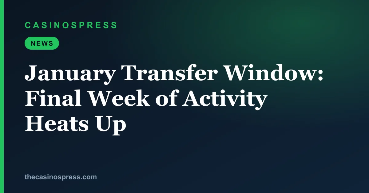 January Transfer Window: Final Week of Activity Heats Up