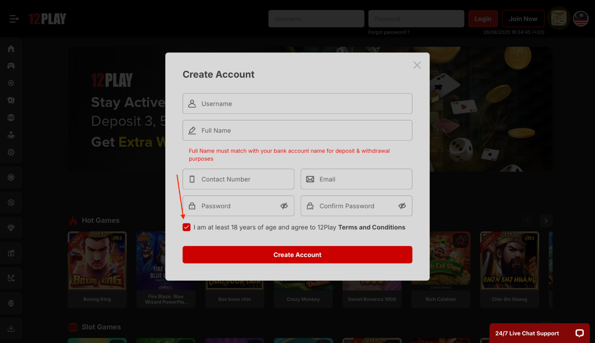 How to Sign Up at 12Play